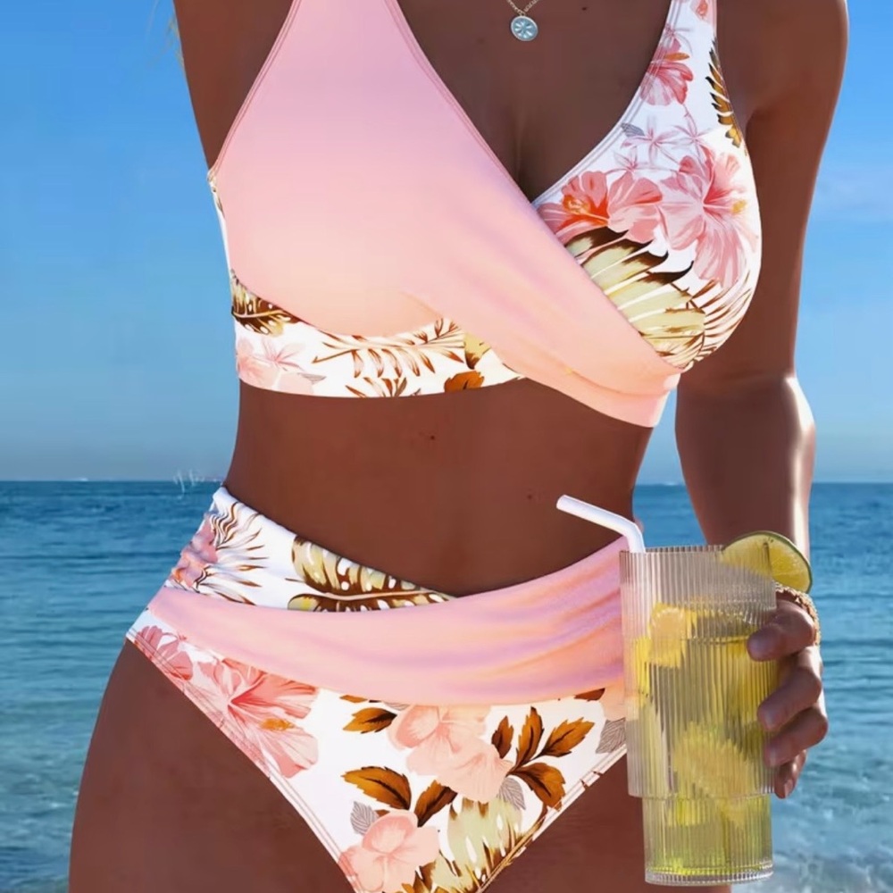 Floral Pink Bikini Set